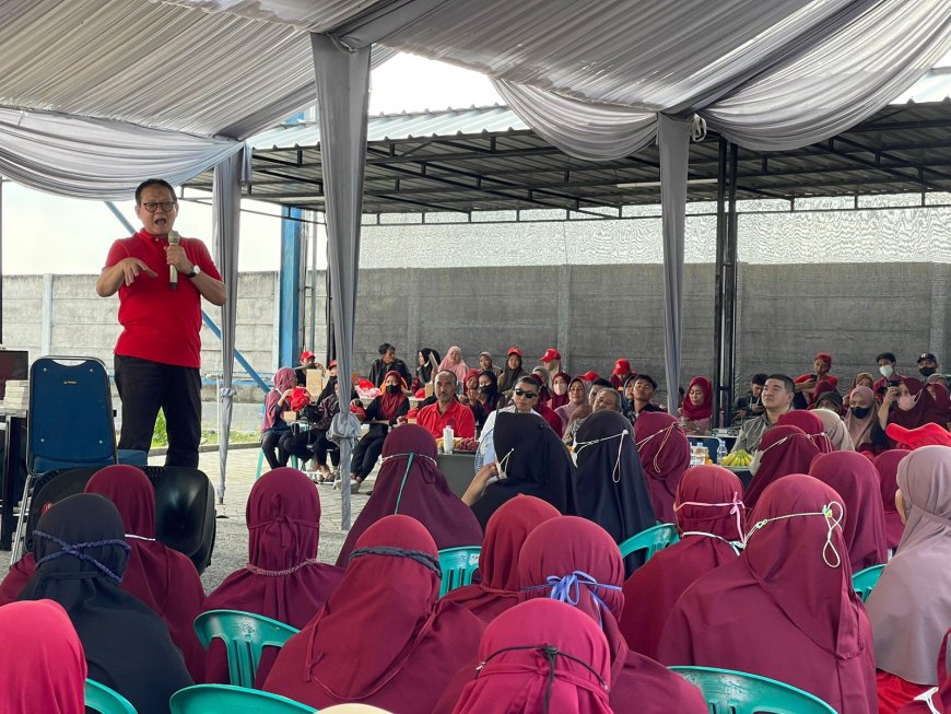 Bersama Karyawan PT BMI, Prof Rokhmin: Saya Warga Asli Cirebon Timur, Wakfakan Diri Untuk Kemajuan Daerah ini