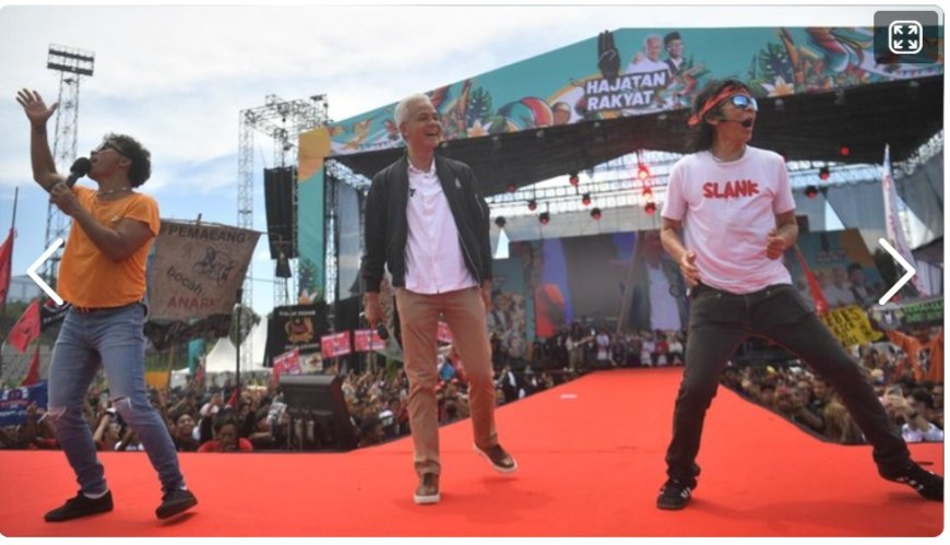 Hajatan Rakyat di Cirebon: Ganjar dan Kaka Slank Bawa Lagu Orkes Sakit Hati dan Jangan Ingkari Janji