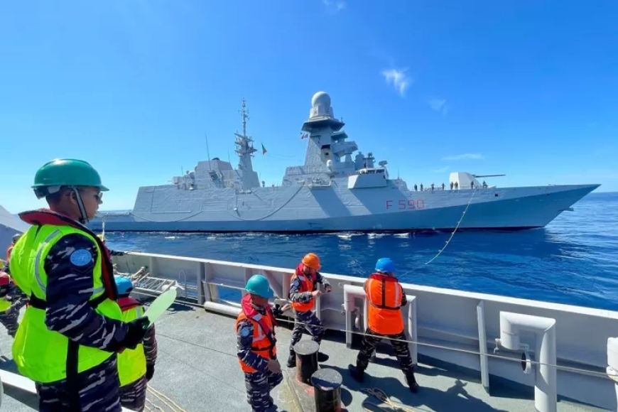 KRI Diponegoro Adakan Latihan Bersama Kapal Perang Nato di Mediterania