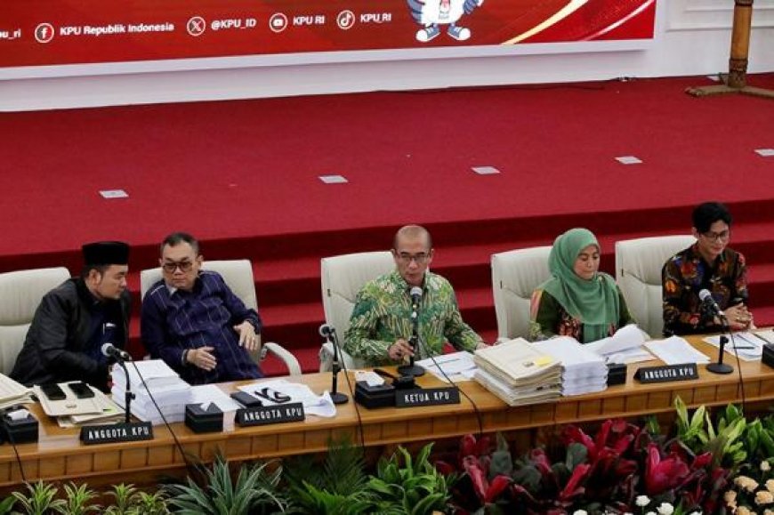 KPU Sahkan Reakpitulasi Suara Pemilu 2024 di 32 Provinsi