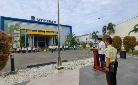 Gelar Upacara Harkitnas Ke-116, Begini Amanat Direktur UT Medan