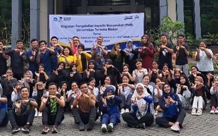 Dedikatif dan Inovatif, UT Medan Lakukan Pengabdian Masyarakat dengan Senam Sehat