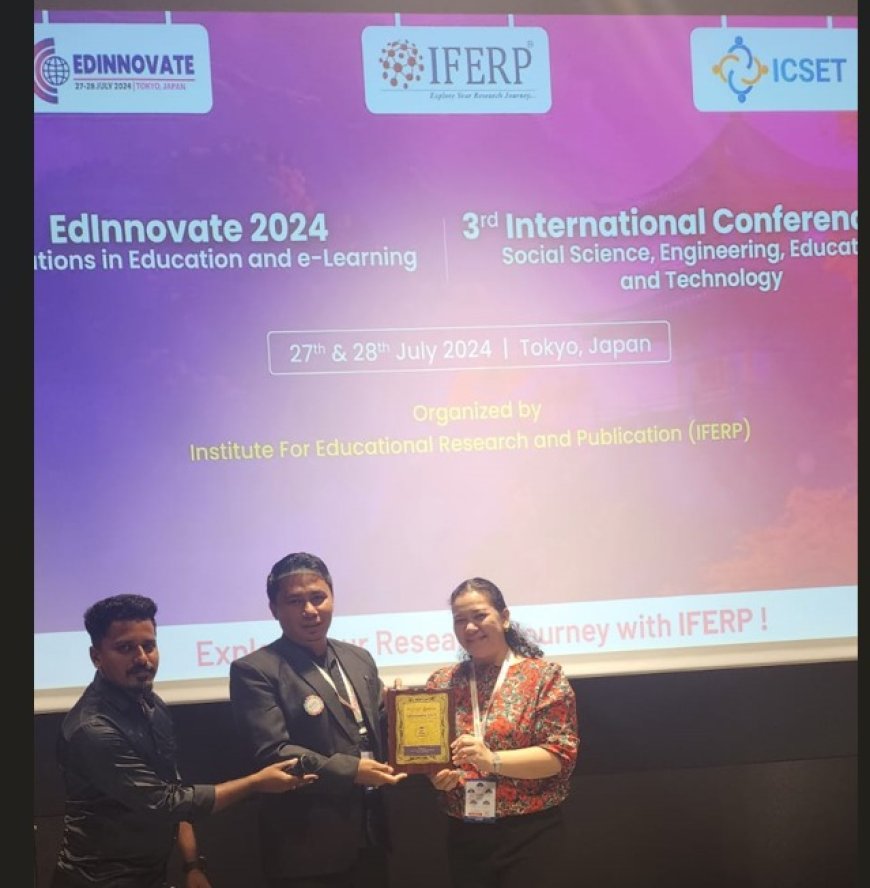 Best Paper Presenter di ICSET Tokyo Jepang, Dosen Prodi IKOR UMC Paparkan Soal Tari Topeng