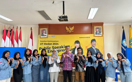 Mahasiswa UT Medan Gelar Pelatihan Public Speaking for Entrepreneur