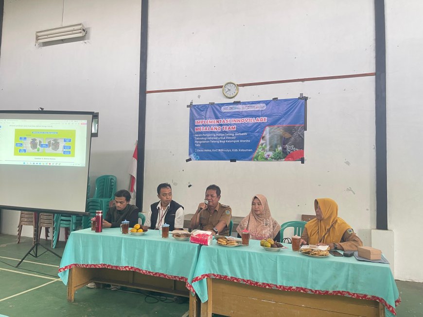 Tim Innovillage Metalang Implementasikan Inovasi Pengering Telang bagi KWT Meles Kebumen