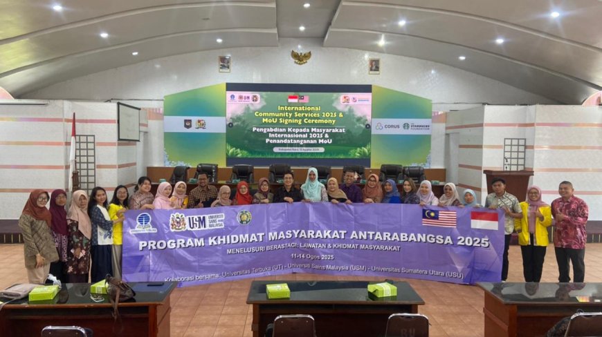 Melalaui International Community Services, UT Perkuat Sinergi bersama USU, USM, dan Pemerintah Kabupaten Karo