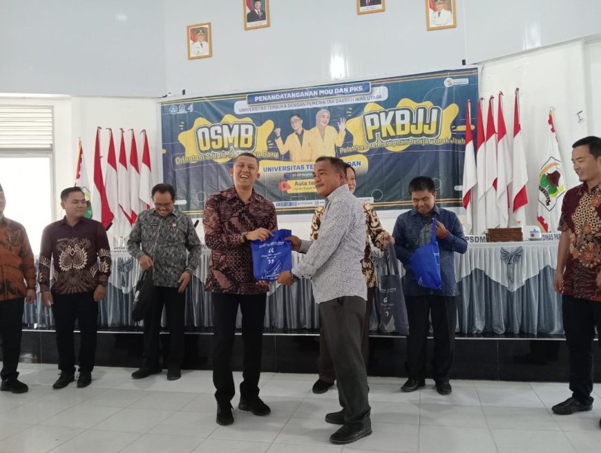 Sinergi PJJ: UT Medan dan Empat OPD Nias Utara Tanda Tangani PKS untuk Penguatan SDM