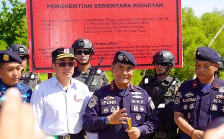KKP Hentikan Pemanfaatan Ruang Laut Tak Berizin Seluas 30 Ha di Gresik