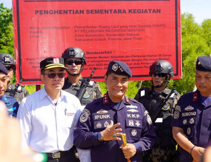 KKP Hentikan Pemanfaatan Ruang Laut Tak Berizin Seluas 30 Ha di Gresik