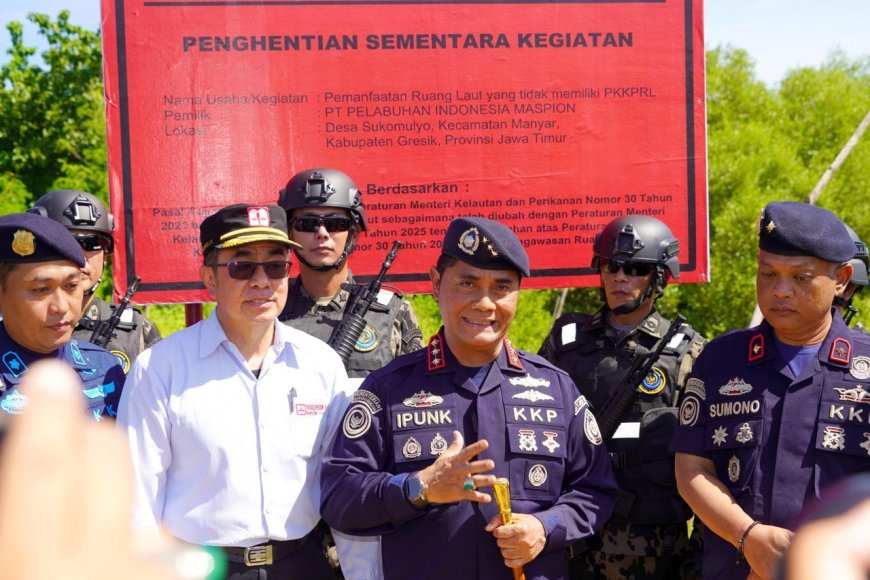 KKP Hentikan Pemanfaatan Ruang Laut Tak Berizin Seluas 30 Ha di Gresik