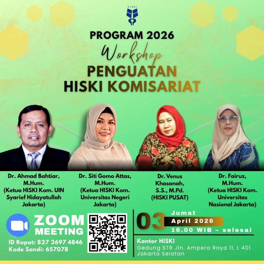 Dorong Sastra Lebih Dekat ke Masyarakat, HISKI Perkuat Komisariat di Tahun 2026