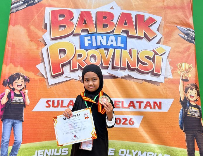 Siswa Kelas 1 SDN 1 Enrekang Raih Perak di JSO, Siap Melaju ke Nasional di Yogyakarta