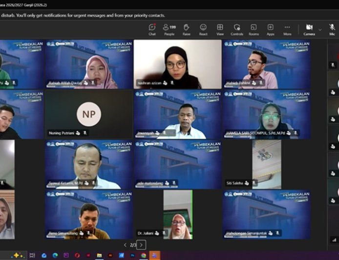 UT Medan Gelar Pembekalan Tutor Masa 2026/2027 Ganjil Secara Daring
