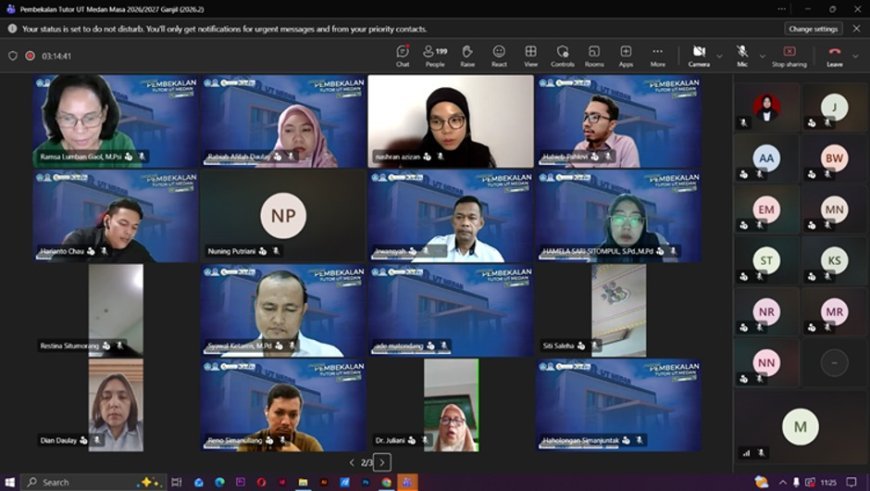 UT Medan Gelar Pembekalan Tutor Masa 2026/2027 Ganjil Secara Daring